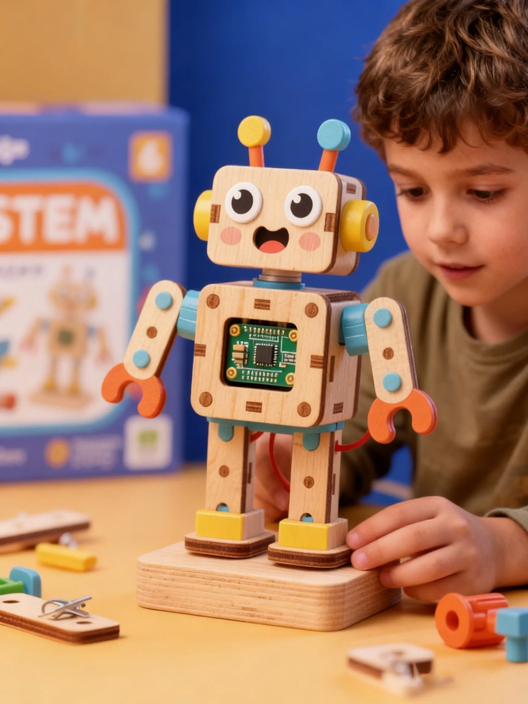 STEM wooden robot